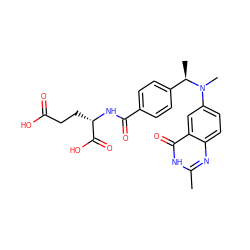 Cc1nc2ccc(N(C)[C@H](C)c3ccc(C(=O)N[C@@H](CCC(=O)O)C(=O)O)cc3)cc2c(=O)[nH]1 ZINC000013822831