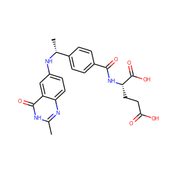 Cc1nc2ccc(N[C@H](C)c3ccc(C(=O)N[C@@H](CCC(=O)O)C(=O)O)cc3)cc2c(=O)[nH]1 ZINC000013822827