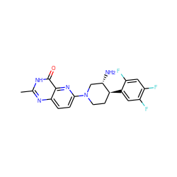 Cc1nc2ccc(N3CC[C@H](c4cc(F)c(F)cc4F)[C@@H](N)C3)nc2c(=O)[nH]1 ZINC000028707359