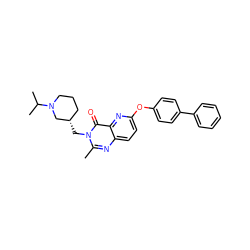 Cc1nc2ccc(Oc3ccc(-c4ccccc4)cc3)nc2c(=O)n1C[C@H]1CCCN(C(C)C)C1 ZINC000073295652