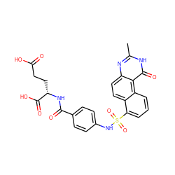 Cc1nc2ccc3c(S(=O)(=O)Nc4ccc(C(=O)N[C@@H](CCC(=O)O)C(=O)O)cc4)cccc3c2c(=O)[nH]1 ZINC000027101958