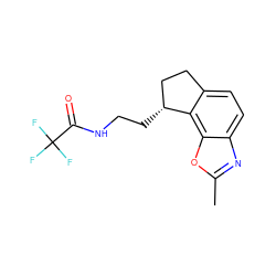 Cc1nc2ccc3c(c2o1)[C@H](CCNC(=O)C(F)(F)F)CC3 ZINC000043178904