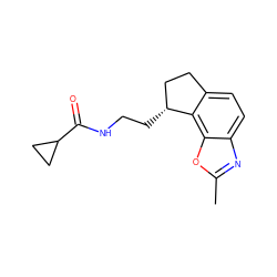 Cc1nc2ccc3c(c2o1)[C@H](CCNC(=O)C1CC1)CC3 ZINC000096174402