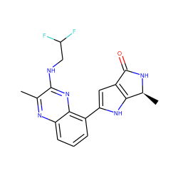 Cc1nc2cccc(-c3cc4c([nH]3)[C@H](C)NC4=O)c2nc1NCC(F)F ZINC000222236430