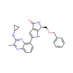 Cc1nc2cccc(-c3cc4c([nH]3)[C@H](COCc3ccccc3)NC4=O)c2nc1NC1CC1 ZINC000206091883