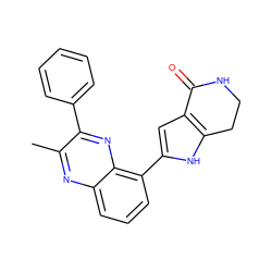 Cc1nc2cccc(-c3cc4c([nH]3)CCNC4=O)c2nc1-c1ccccc1 ZINC000222532826