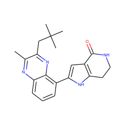 Cc1nc2cccc(-c3cc4c([nH]3)CCNC4=O)c2nc1CC(C)(C)C ZINC001772626768