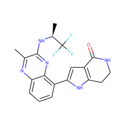 Cc1nc2cccc(-c3cc4c([nH]3)CCNC4=O)c2nc1N[C@@H](C)C(F)(F)F ZINC000222420421