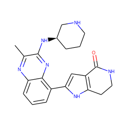 Cc1nc2cccc(-c3cc4c([nH]3)CCNC4=O)c2nc1N[C@@H]1CCCNC1 ZINC000222225492