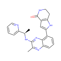 Cc1nc2cccc(-c3cc4c([nH]3)CCNC4=O)c2nc1N[C@H](C)c1ccccn1 ZINC000206070475