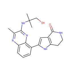 Cc1nc2cccc(-c3cc4c([nH]3)CCNC4=O)c2nc1NC(C)(C)CO ZINC000206108866