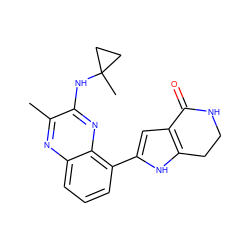 Cc1nc2cccc(-c3cc4c([nH]3)CCNC4=O)c2nc1NC1(C)CC1 ZINC000206101027