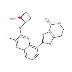 Cc1nc2cccc(-c3cc4c([nH]3)CCNC4=O)c2nc1NC1(CO)CCC1 ZINC000222469757