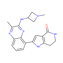 Cc1nc2cccc(-c3cc4c([nH]3)CCNC4=O)c2nc1NC1CN(C)C1 ZINC000222452495