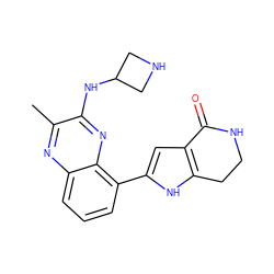 Cc1nc2cccc(-c3cc4c([nH]3)CCNC4=O)c2nc1NC1CNC1 ZINC000222431990