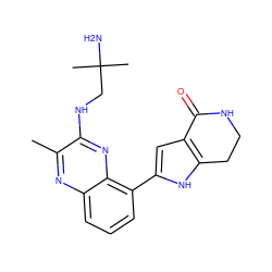 Cc1nc2cccc(-c3cc4c([nH]3)CCNC4=O)c2nc1NCC(C)(C)N ZINC000222438003