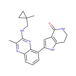 Cc1nc2cccc(-c3cc4c([nH]3)CCNC4=O)c2nc1NCC1(C)CC1 ZINC000206117389