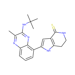 Cc1nc2cccc(-c3cc4c([nH]3)CCNC4=S)c2nc1NC(C)(C)C ZINC000206123107