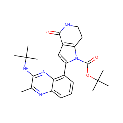 Cc1nc2cccc(-c3cc4c(n3C(=O)OC(C)(C)C)CCNC4=O)c2nc1NC(C)(C)C ZINC000206123039