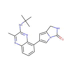 Cc1nc2cccc(-c3cc4n(c3)C(=O)NC4)c2nc1NC(C)(C)C ZINC000223425341