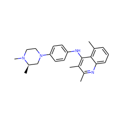 Cc1nc2cccc(C)c2c(Nc2ccc(N3CCN(C)[C@H](C)C3)cc2)c1C ZINC000052962030