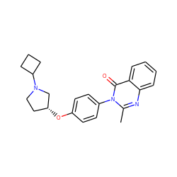 Cc1nc2ccccc2c(=O)n1-c1ccc(O[C@@H]2CCN(C3CCC3)C2)cc1 ZINC000040413084