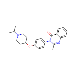 Cc1nc2ccccc2c(=O)n1-c1ccc(OC2CCN(C(C)C)CC2)cc1 ZINC000035859227