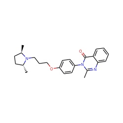 Cc1nc2ccccc2c(=O)n1-c1ccc(OCCCN2[C@H](C)CC[C@H]2C)cc1 ZINC000035907418