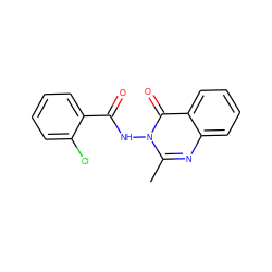 Cc1nc2ccccc2c(=O)n1NC(=O)c1ccccc1Cl ZINC000000182497