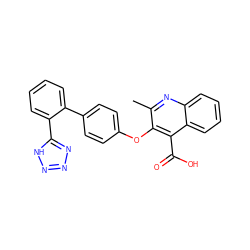 Cc1nc2ccccc2c(C(=O)O)c1Oc1ccc(-c2ccccc2-c2nnn[nH]2)cc1 ZINC000026168244