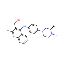 Cc1nc2ccccc2c(Nc2ccc(N3CCN(C)[C@H](C)C3)cc2)c1CO ZINC000052961856