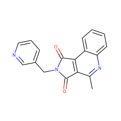 Cc1nc2ccccc2c2c1C(=O)N(Cc1cccnc1)C2=O ZINC000000467735