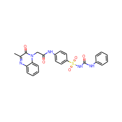 Cc1nc2ccccc2n(CC(=O)Nc2ccc(S(=O)(=O)NC(=O)Nc3ccccc3)cc2)c1=O ZINC001772634282