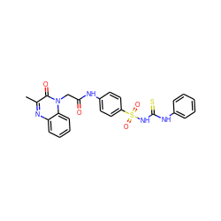 Cc1nc2ccccc2n(CC(=O)Nc2ccc(S(=O)(=O)NC(=S)Nc3ccccc3)cc2)c1=O ZINC001772617058