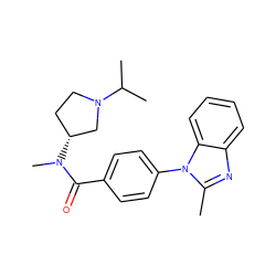 Cc1nc2ccccc2n1-c1ccc(C(=O)N(C)[C@@H]2CCN(C(C)C)C2)cc1 ZINC000072123247