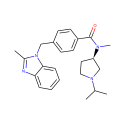 Cc1nc2ccccc2n1Cc1ccc(C(=O)N(C)[C@@H]2CCN(C(C)C)C2)cc1 ZINC000072124552