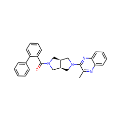 Cc1nc2ccccc2nc1N1C[C@H]2CN(C(=O)c3ccccc3-c3ccccc3)C[C@H]2C1 ZINC000116828287