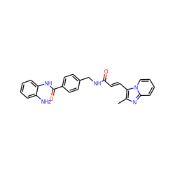 Cc1nc2ccccn2c1/C=C/C(=O)NCc1ccc(C(=O)Nc2ccccc2N)cc1 ZINC000473107436