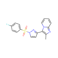 Cc1nc2ccccn2c1-c1ccn(S(=O)(=O)c2ccc(F)cc2)n1 ZINC000028639829