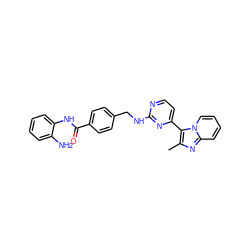 Cc1nc2ccccn2c1-c1ccnc(NCc2ccc(C(=O)Nc3ccccc3N)cc2)n1 ZINC000095598323