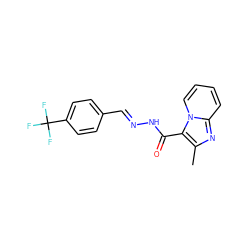 Cc1nc2ccccn2c1C(=O)N/N=C/c1ccc(C(F)(F)F)cc1 ZINC000006210468