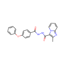 Cc1nc2ccccn2c1C(=O)NNC(=O)c1ccc(Oc2ccccc2)cc1 ZINC000007810187