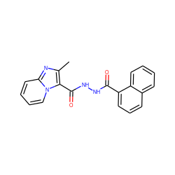 Cc1nc2ccccn2c1C(=O)NNC(=O)c1cccc2ccccc12 ZINC000017581524