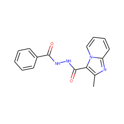 Cc1nc2ccccn2c1C(=O)NNC(=O)c1ccccc1 ZINC000017581194