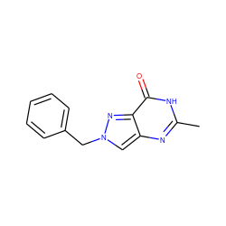 Cc1nc2cn(Cc3ccccc3)nc2c(=O)[nH]1 ZINC000653749462