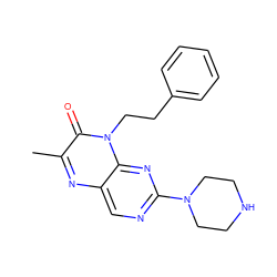 Cc1nc2cnc(N3CCNCC3)nc2n(CCc2ccccc2)c1=O ZINC000004238556