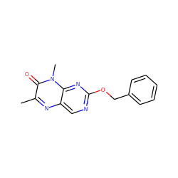 Cc1nc2cnc(OCc3ccccc3)nc2n(C)c1=O ZINC000004238578