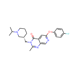 Cc1nc2cnc(Oc3ccc(F)cc3)cc2c(=O)n1C[C@H]1CCCN(C(C)C)C1 ZINC000073296137