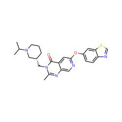 Cc1nc2cnc(Oc3ccc4ncsc4c3)cc2c(=O)n1C[C@H]1CCCN(C(C)C)C1 ZINC000073313943