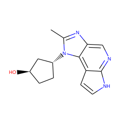 Cc1nc2cnc3[nH]ccc3c2n1[C@@H]1CC[C@@H](O)C1 ZINC000095575563